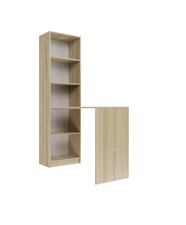 Topeshop R50 SON Computer Desk with Shelves Oak Color