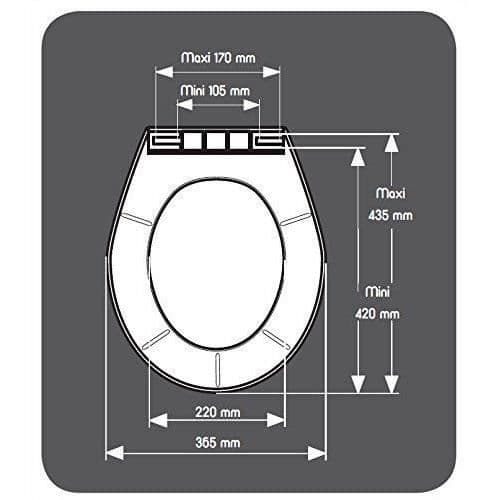 Gelco First White Toilet Seat - Polypropylene - Quick-Release - Universal Fixing