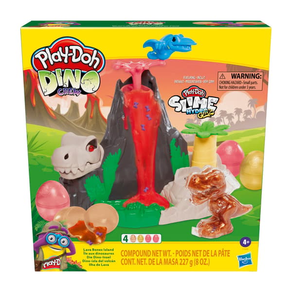 Play-Doh Slime Hydro Glitz Dino Volcano with Eggs