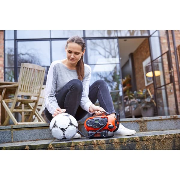 Black + Decker BDCINF18N Multi-Purpose Compressor - 230V/12V/18V - Max Pressure 11 Bar