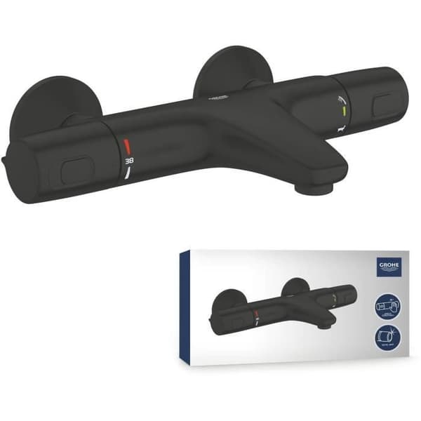 GROHE Bath/Shower Mixer - Precision Trend - Thermostatic - Matte Black