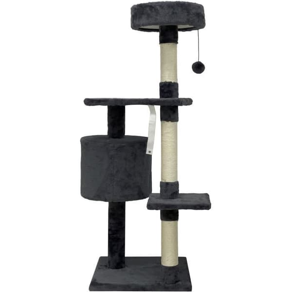JASPER Cat Tree - 40 x 40 x 114 cm - 3 Platforms, 1 Hideaway, Scratching Posts