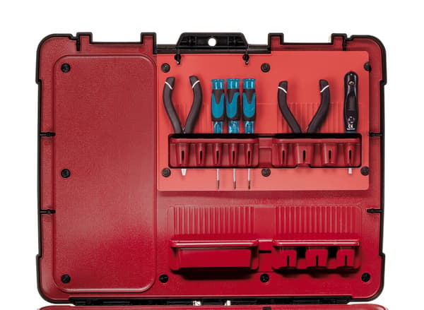 Keter 237003 Hard Shell Equipment Case Black Red