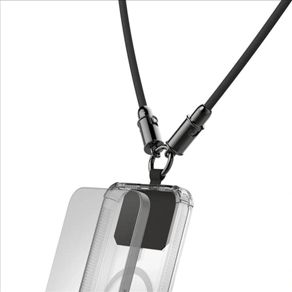 Hama USB-C Cable & Phone Strap 120 cm Black