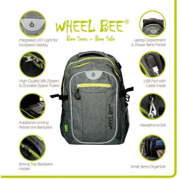 SCHILDKRÖT - Backpack - Wheel Bee Revolution - LED - 600D Polyester - 30 L