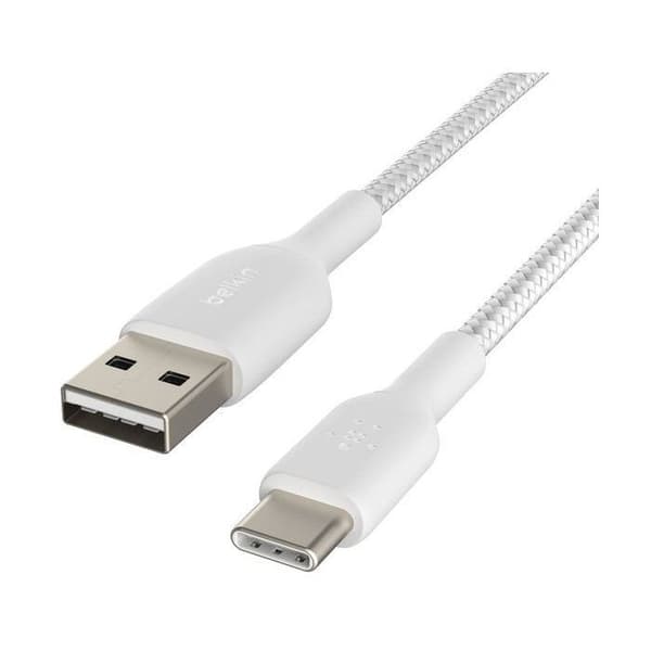 BELKIN Braided Cable USB-A to USB-C 3 m White