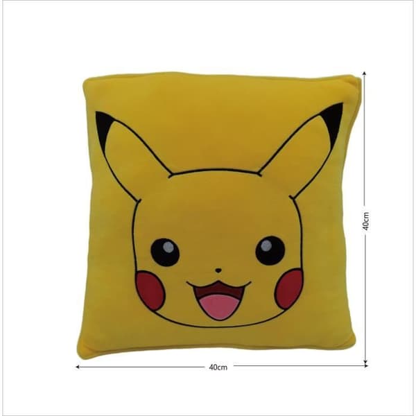 Pokémon Premium Square Cushion Pikachu, Microfiber, 40 cm