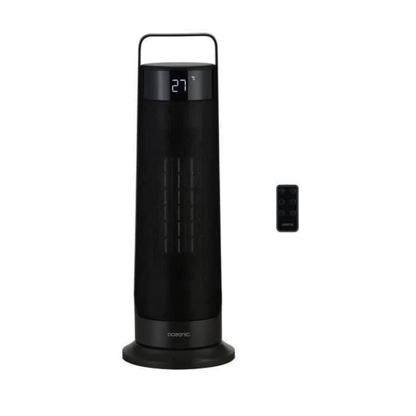 Oscillating fan heater - Ceramic - OCEANIC - 2000 W - Remote control - Black