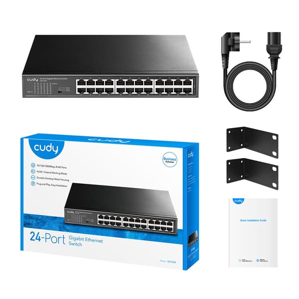 Cudy GS1024 - Network Switch - Gigabit Ethernet (10/100/1000) - Black