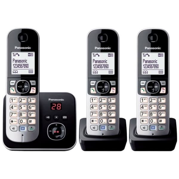 PANASONIC Cordless Phone KXTG6823 Trio - Noise Reduction & Call Blocking