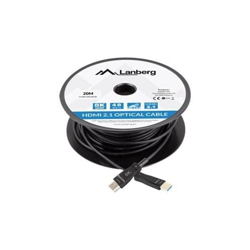 Lanberg HDMI Cable M/M V2.1 - 80 m - 8K - Black Optical AOC