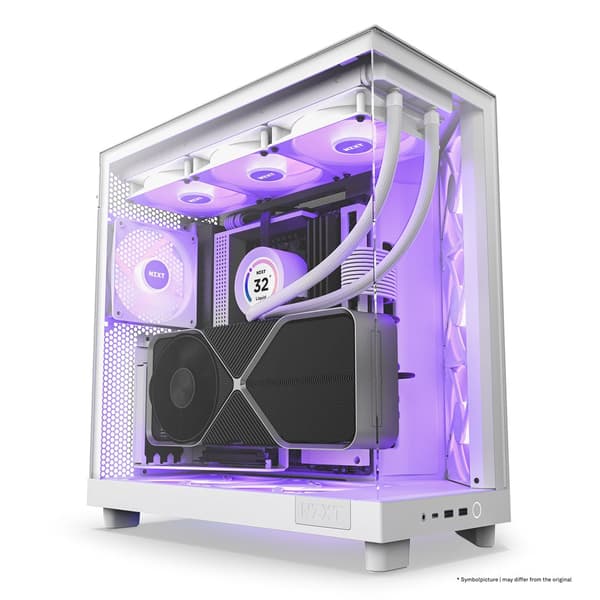 NZXT H6 Flow RGB Midi Tower Case White - CC-H61FW-01