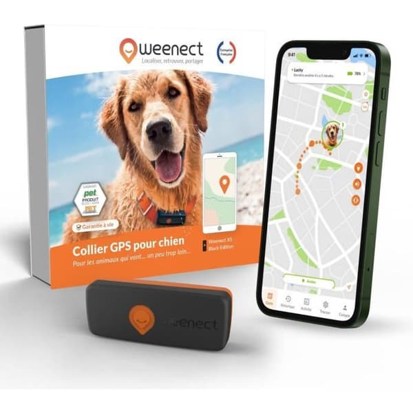 Weenect XS GPS Tracker for Dogs - Black Edition 2023