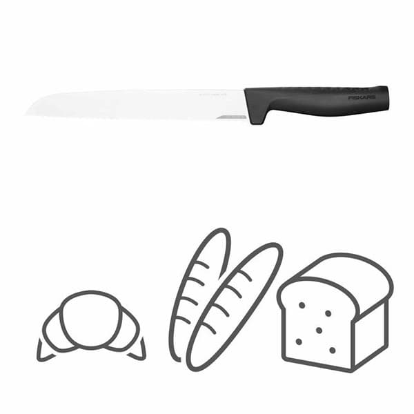 Fiskars Hard Edge Kitchen Knife - Stainless Steel Bread Knife