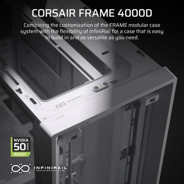 CORSAIR FRAME 4000D Case - Mid-Size ATX - High Airflow