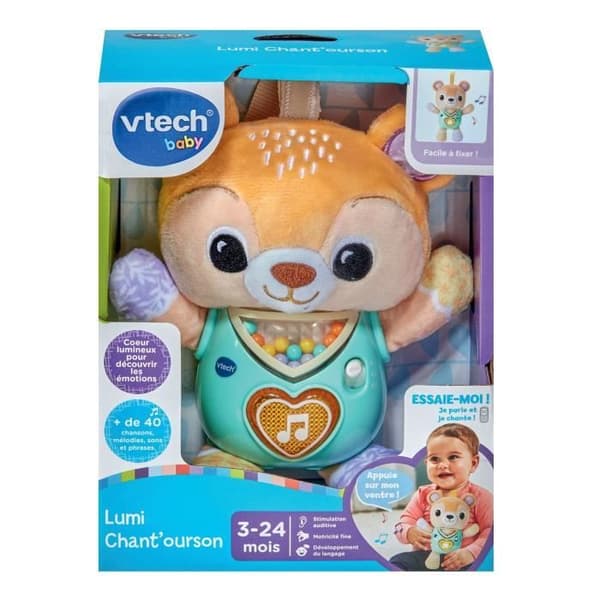 VTECH-LUMI Singing Bear - Musical Fabric Rattle for Babies