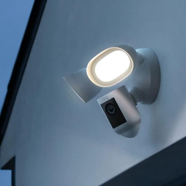RING Spotlight Cam Pro - Mains Powered Surveillance Camera - White