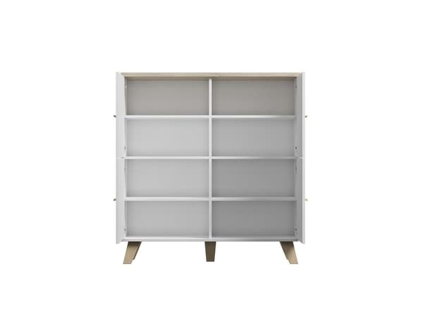 Cama Sideboard LOTTA 110 4D White + Sonoma Oak