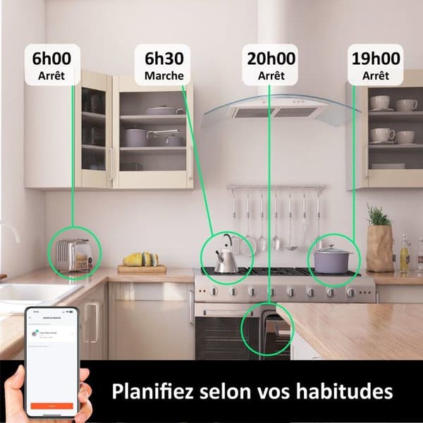 KYF Indoor Connected Recessed Socket - Wifi - With Energy Meter