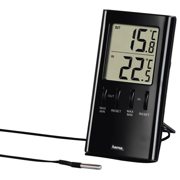 Hama LCD Thermometer T-350 Black