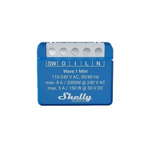 Shelly Qubino Wave 1 Mini LR Smart Switch Z-Wave Blue