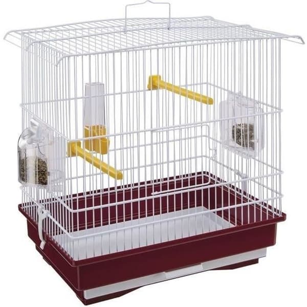 GIUSY Red and White Bird Cage