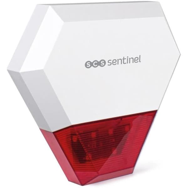 SCS SENTINEL Additional Wired Outdoor Siren - 80 m Range - Audible and Visual Alert