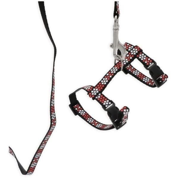 AIMÉ Harness and Leash Kit - Reflective Red for Cats - Adjustable 18-28 cm