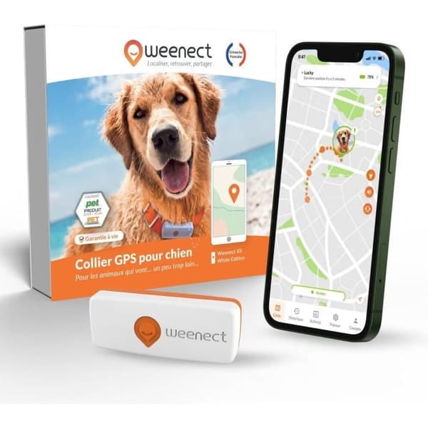 Weenect XS GPS Tracker for Dogs - White Edition 2023