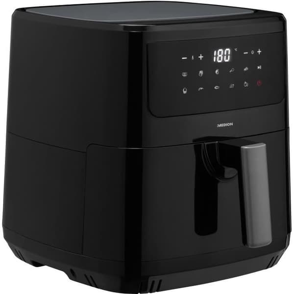 MEDION Air Fryer 50072999 - 6.3 L Capacity - 2150W - Touchscreen - 9 Programs