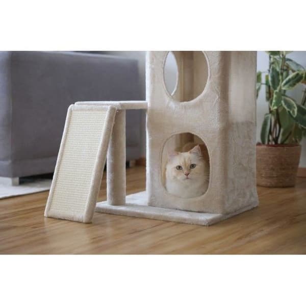KERBL - ALESSIA Cat Tree 100 cm - Soft - Two-Tier Alcove