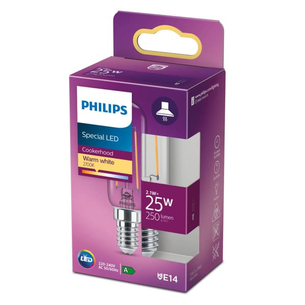 Philips LED Classic 25W T25L E14 Clear - Warm White