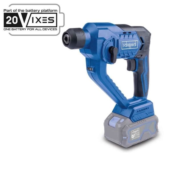 SCHEPPACH C-RHD130-X Cordless Rotary Hammer Drill - 1.3J 6000 bpm + Drill Bits, Accessories, Carrying Case