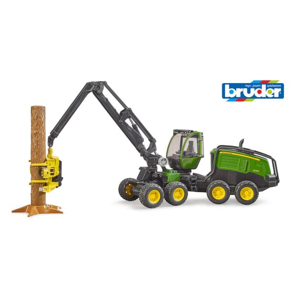 Bruder 02135 John Deere 1270 G Tree Felling Machine + Tree Trunk 1:16