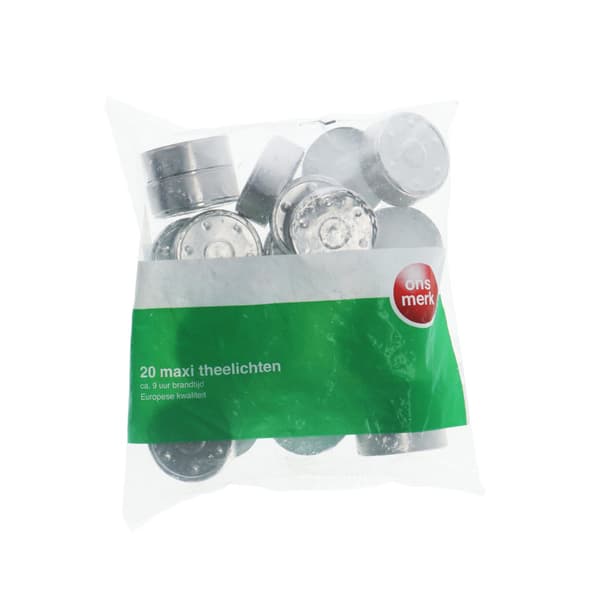 Our Brand Tea Lights 9 Burn Hours 20 Pieces