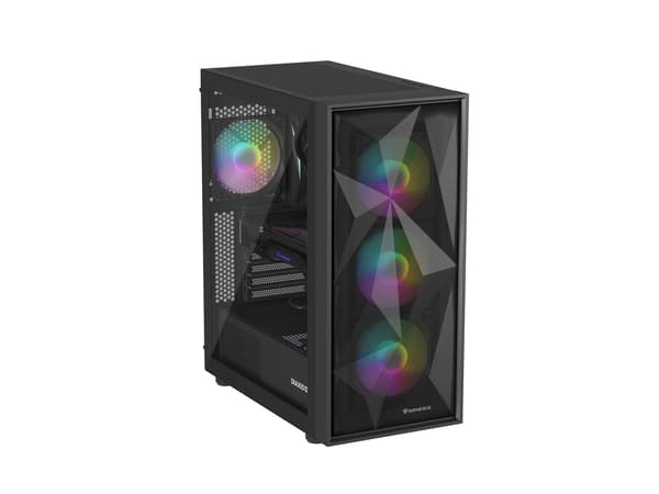 Genesis Diaxid 605 ARGB Midi Tower Case with USB-C Window Black