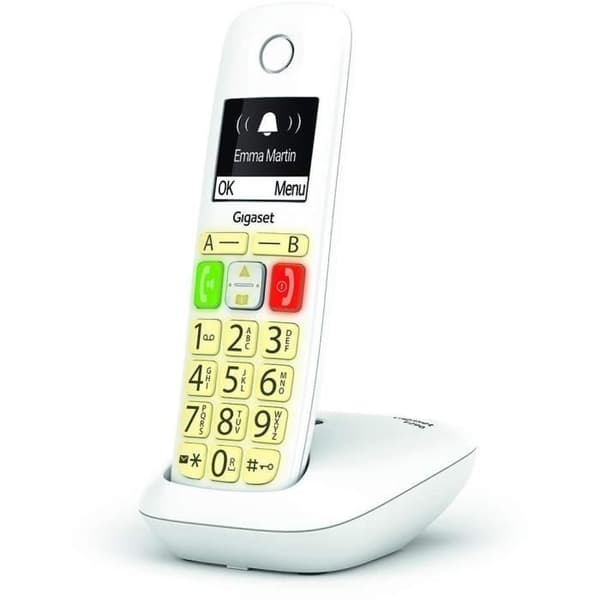 GIGASET E290 Duo Cordless Phone - White - Large Screen, Large Buttons, Audio Boost