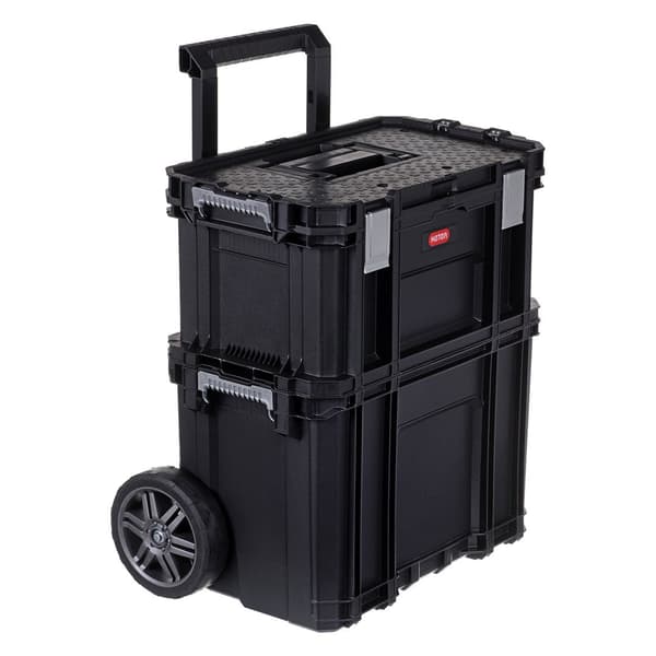 Keter 238273 - Rolling Toolbox Set - Durable Black Storage Solution
