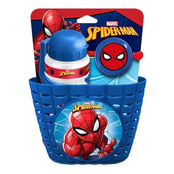 SPIDER-MAN Bicycle Accessories Set - Bin, Can, and Bell