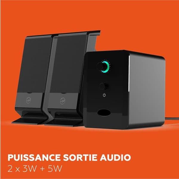 Mobility Lab 2.1 Speaker System - ML314006 - Black - 5W Power - 2 Speakers