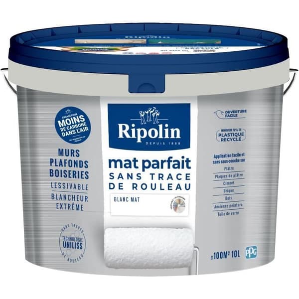 Perfect wall & ceiling paint - RIPOLIN - 441726 - White - Matte - 10 L