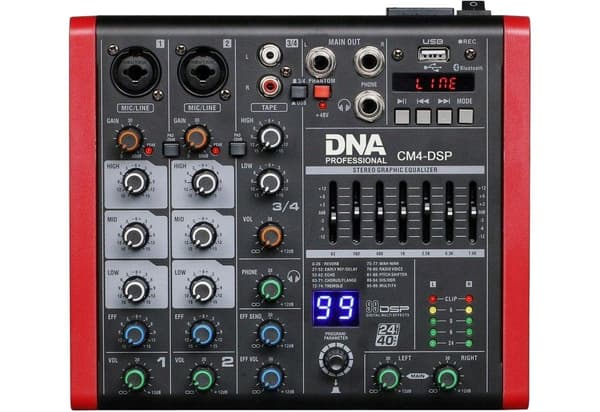 DNA CM4-DSP - 4-Channel USB Audio Mixer with MP3 Player and Bluetooth