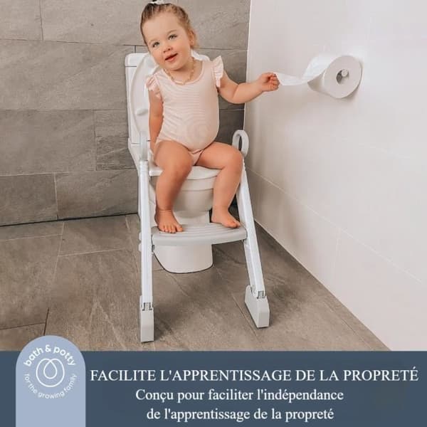 DREAMBABY STEP-UP Toilet Training Seat - 2 Adjustable Steps - Grey