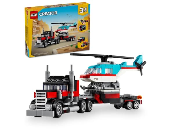 LEGO Creator 3-in-1 Low Loader with Helicopter (31146)