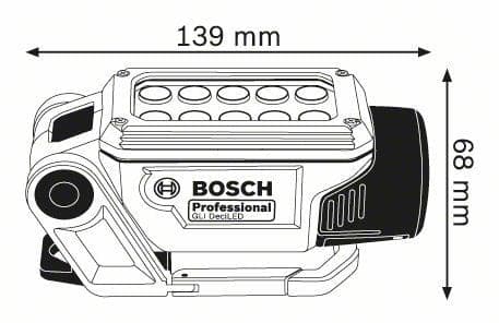 Bosch GLI DeciLED Professional LED Torch Blue Grey