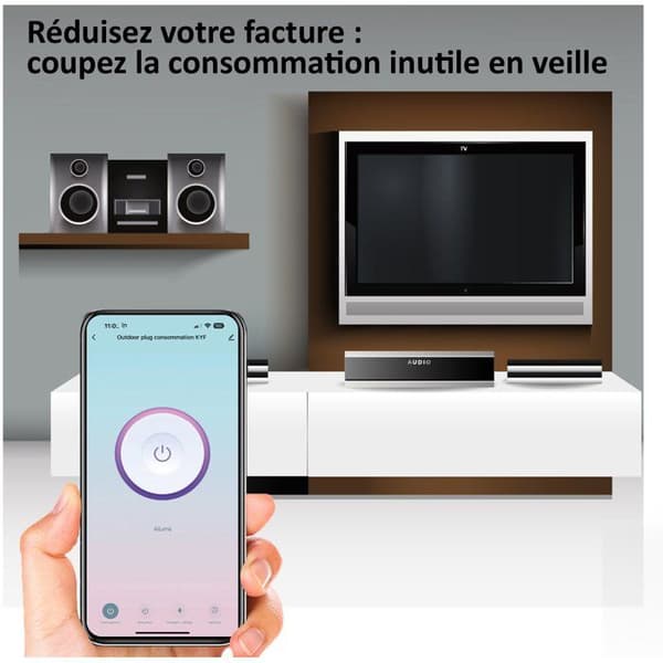 KYF Indoor Connected Recessed Socket - Wifi - With Energy Meter