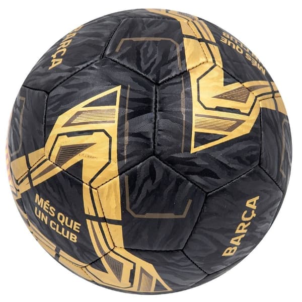 FC Barcelona Lightning Football Size 5 Black/Gold