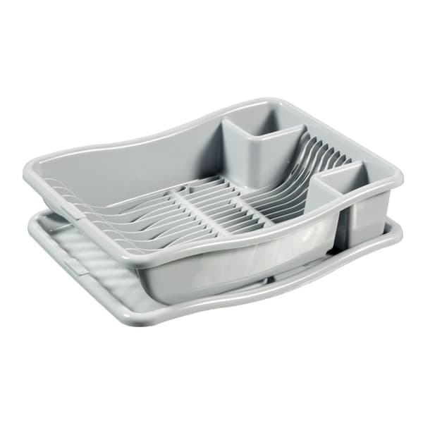 Curver Draining Rack on Tray 38x29x8.5 cm Light Grey