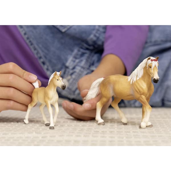 Schleich Haflinger Mare with Red Bow - Suitable for Children 5+