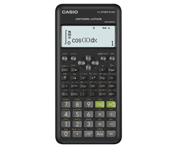 CASIO Scientific Calculator FX-570ESPLUS-2-B 417 Functions 77x162mm Black